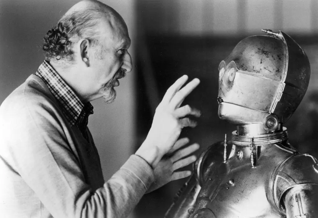 Irvin Kershner no set de “O Império Contra-Ataca”. (Crédito da fotografia: cortesia Festival de fotos)