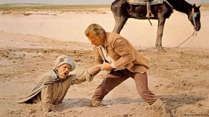 Heróis Kara (Lex Barker, dir.) e Hadji (Ralf Wolter) no cinema