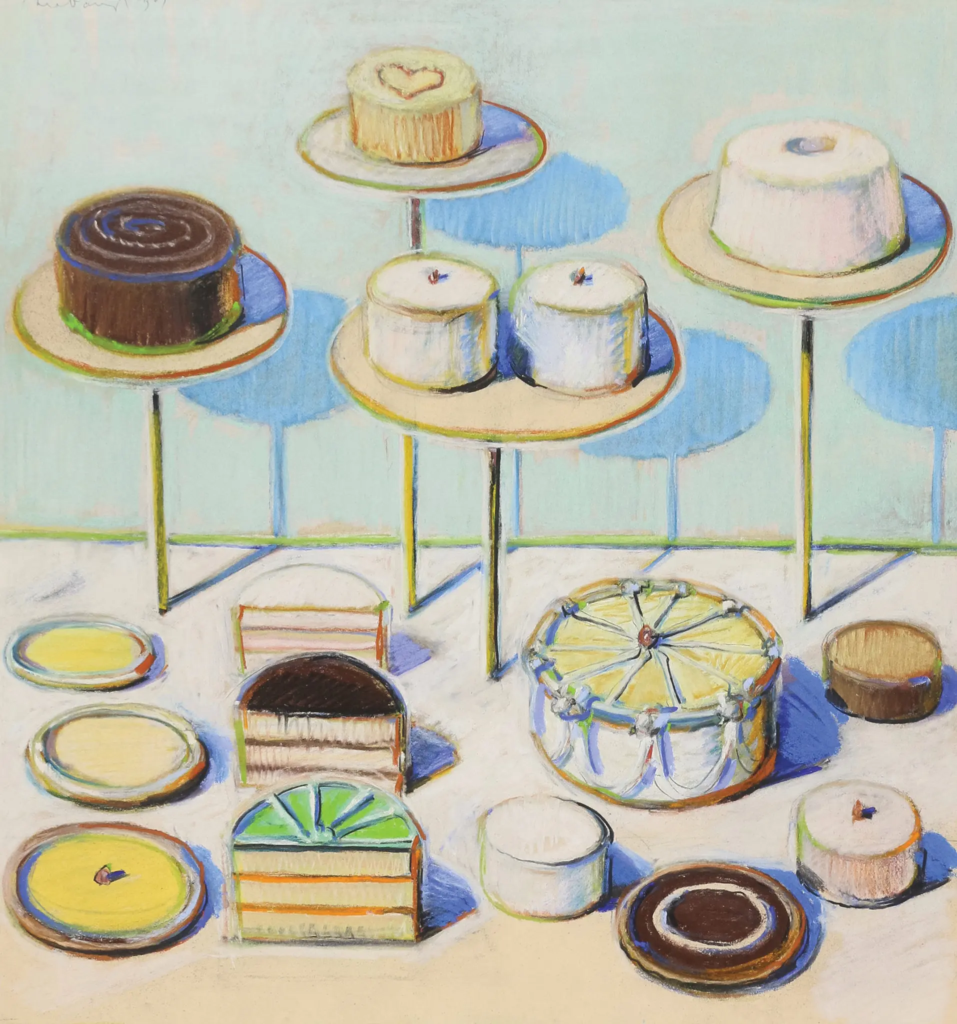 “Bolos nº 1”, 1967.Crédito...Wayne Thiebaud/Licenciado pela VAGA na Artists Rights Society (ARS), NY; Guggenheim