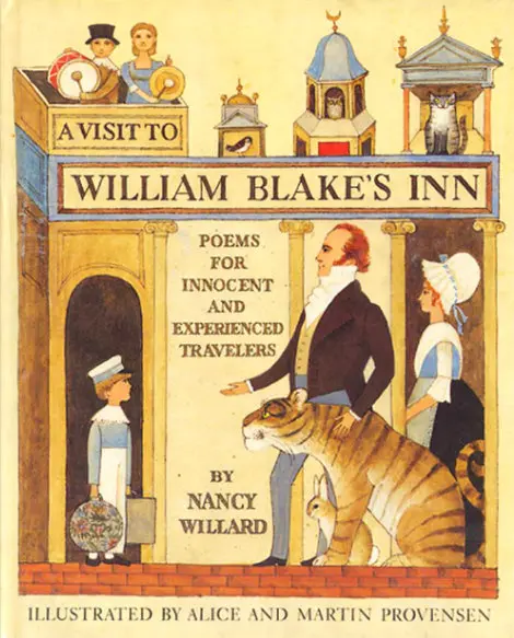 “Uma visita à pousada de William Blake: poemas para viajantes inocentes e experientes” foi o primeiro volume de poesia a receber a Medalha Newbery e o primeiro vencedor da Newbery a também ser nomeado um livro Caldecott. Crédito...Harcourt Brace & Companhia