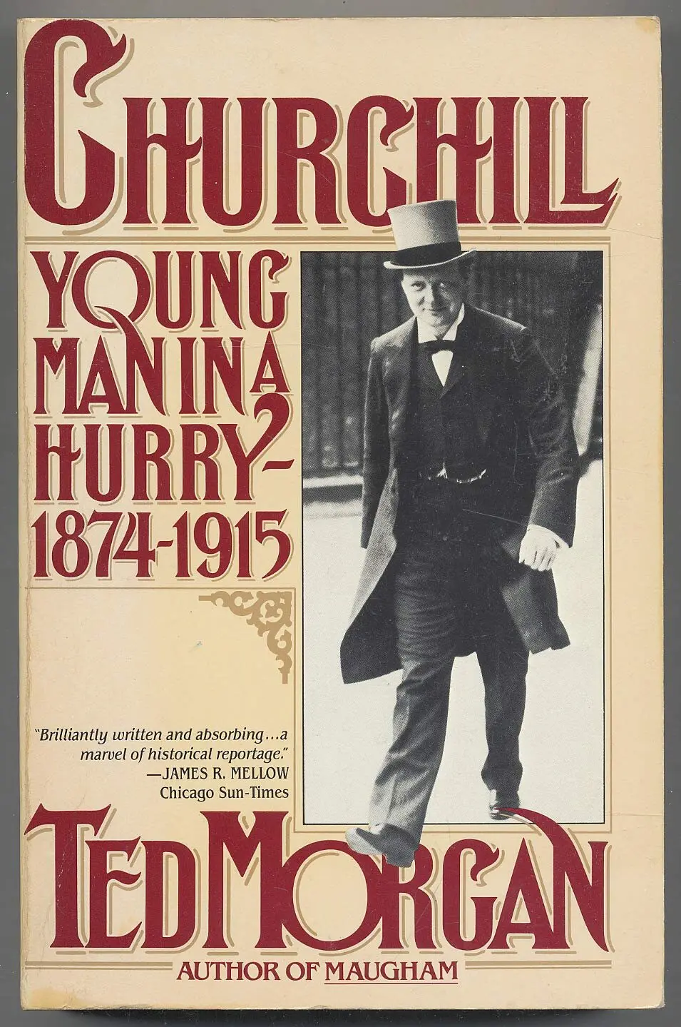 “Uma vida tão cheia poderia facilmente ter se tornado tédio”, escreveu um crítico sobre a biografia de Winston Churchill escrita pelo Sr. Morgan, “e isso quase nunca acontece no tratamento dado pelo Sr. Morgan”. Crédito...Pedra de toque