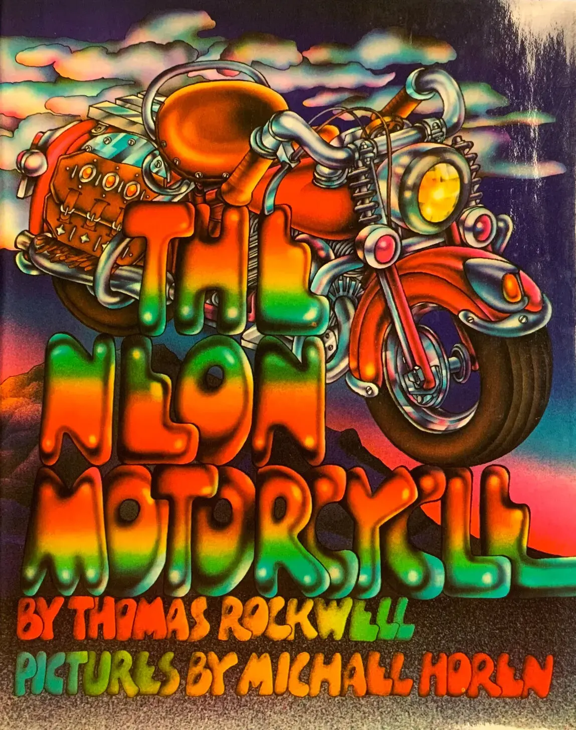 “The Neon Motorcycle” foi um dos mais de uma dúzia de livros infantis que o Sr. Rockwell publicou ao longo dos anos.Crédito...Watts