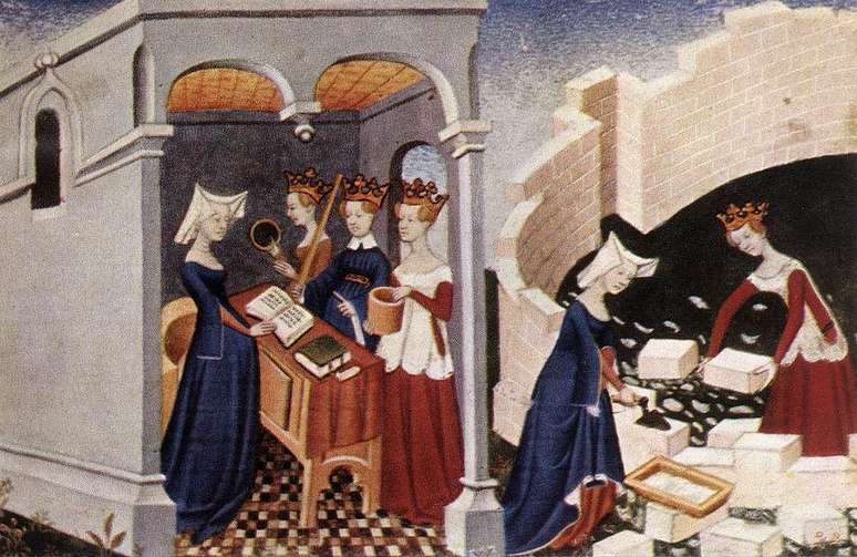 Ilustração medieval do livro 'A Cidade das Mulheres' Foto: Wikicommons/ Domínio Público / BBC News Brasil